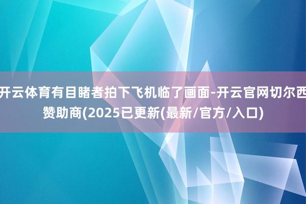 开云体育有目睹者拍下飞机临了画面-开云官网切尔西赞助商(2025已更新(最新/官方/入口)